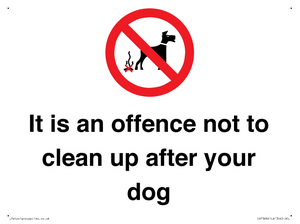 IV7368: It is an offence not to clean up after your dog