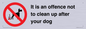 IV7368: It is an offence not to clean up after your dog