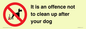 IV7368: It is an offence not to clean up after your dog