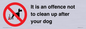 IV7368: It is an offence not to clean up after your dog