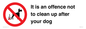 IV7368: It is an offence not to clean up after your dog