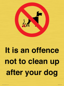 IV7368: It is an offence not to clean up after your dog