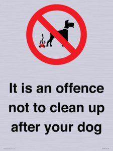 IV7368: It is an offence not to clean up after your dog
