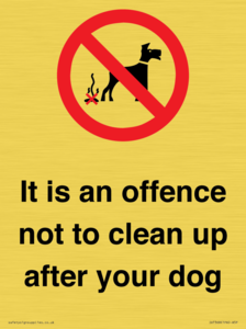IV7368: It is an offence not to clean up after your dog