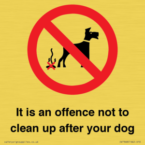 IV7368: It is an offence not to clean up after your dog