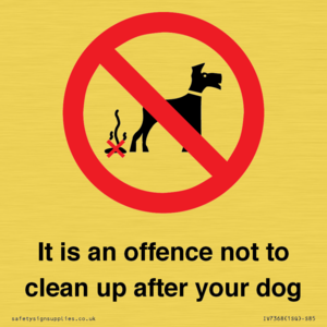 IV7368: It is an offence not to clean up after your dog
