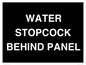 IV7839: WATER STOPCOCK BEHIND PANEL