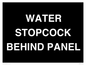 IV7839: WATER STOPCOCK BEHIND PANEL