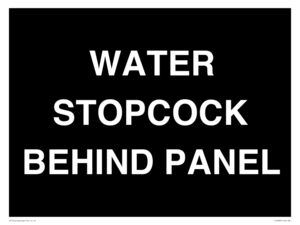 IV7839: WATER STOPCOCK BEHIND PANEL