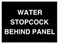 IV7839: WATER STOPCOCK BEHIND PANEL