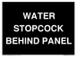 IV7839: WATER STOPCOCK BEHIND PANEL