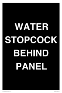 IV7839: WATER STOPCOCK BEHIND PANEL