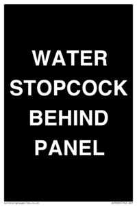 IV7839: WATER STOPCOCK BEHIND PANEL