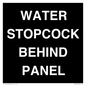 IV7839: WATER STOPCOCK BEHIND PANEL