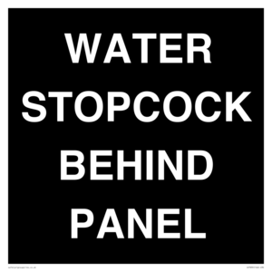 IV7839: WATER STOPCOCK BEHIND PANEL