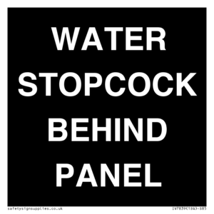 IV7839: WATER STOPCOCK BEHIND PANEL