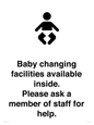 IV7840: Baby changing facilities available inside. Please ask a member of staff for help.