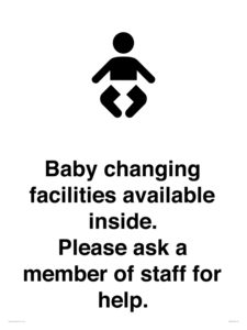 IV7840: Baby changing facilities available inside. Please ask a member of staff for help.