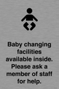 IV7840: Baby changing facilities available inside. Please ask a member of staff for help.