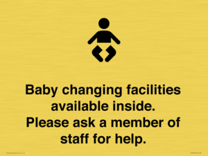 IV7840: Baby changing facilities available inside. Please ask a member of staff for help.