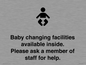 IV7840: Baby changing facilities available inside. Please ask a member of staff for help.