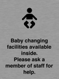 IV7840: Baby changing facilities available inside. Please ask a member of staff for help.