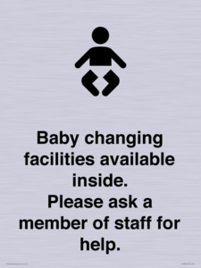 IV7840: Baby changing facilities available inside. Please ask a member of staff for help.