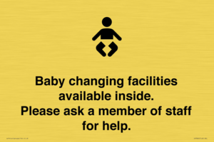 IV7840: Baby changing facilities available inside. Please ask a member of staff for help.