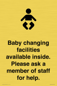 IV7840: Baby changing facilities available inside. Please ask a member of staff for help.