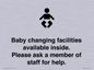 IV7840: Baby changing facilities available inside. Please ask a member of staff for help.