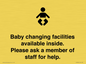 IV7840: Baby changing facilities available inside. Please ask a member of staff for help.