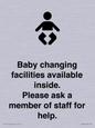 IV7840: Baby changing facilities available inside. Please ask a member of staff for help.