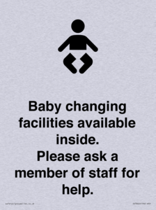 IV7840: Baby changing facilities available inside. Please ask a member of staff for help.
