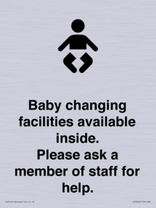 IV7840: Baby changing facilities available inside. Please ask a member of staff for help.