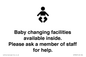 IV7840: Baby changing facilities available inside. Please ask a member of staff for help.