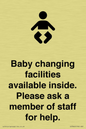 IV7840: Baby changing facilities available inside. Please ask a member of staff for help.