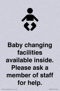 IV7840: Baby changing facilities available inside. Please ask a member of staff for help.