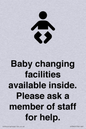 IV7840: Baby changing facilities available inside. Please ask a member of staff for help.