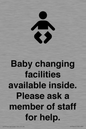 IV7840: Baby changing facilities available inside. Please ask a member of staff for help.