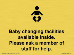 IV7840: Baby changing facilities available inside. Please ask a member of staff for help.