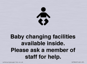 IV7840: Baby changing facilities available inside. Please ask a member of staff for help.