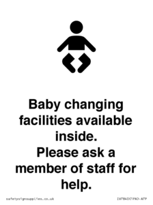 IV7840: Baby changing facilities available inside. Please ask a member of staff for help.