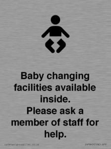 IV7840: Baby changing facilities available inside. Please ask a member of staff for help.