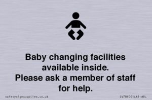 IV7840: Baby changing facilities available inside. Please ask a member of staff for help.