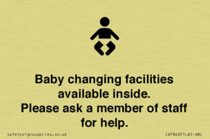 IV7840: Baby changing facilities available inside. Please ask a member of staff for help.