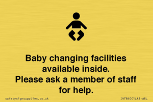 IV7840: Baby changing facilities available inside. Please ask a member of staff for help.
