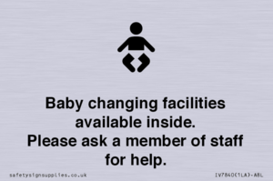 IV7840: Baby changing facilities available inside. Please ask a member of staff for help.
