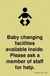 IV7840: Baby changing facilities available inside. Please ask a member of staff for help.