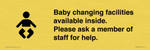 IV7840: Baby changing facilities available inside. Please ask a member of staff for help.
