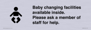 IV7840: Baby changing facilities available inside. Please ask a member of staff for help.